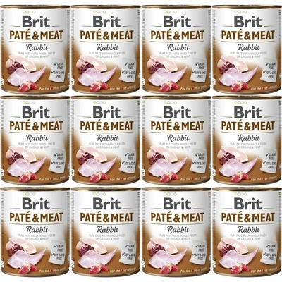 Brit Paté & Meat Dog Rabbit 12 x 800 g