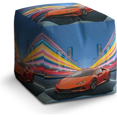 Sablio Taburet Cube Športové auto 2: 40x40x40 cm