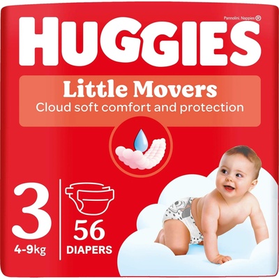 Huggies Kimberly Little Movers 3 4-9kg 56ks
