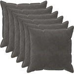 vidaXL Калъфка за възглавница 6 pcs HOUTEN Тъмносиво 55 x 55 см Кадифе (920360)
