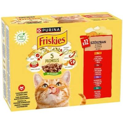 Friskies Cat Multipack hovädzie a kura a jahňacie a kačica v šťave 12 x 85 g