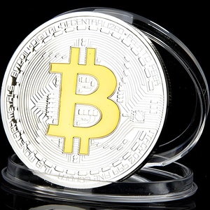 HARAHU Монета Bitcoin - Сребриста / Златна KP3114