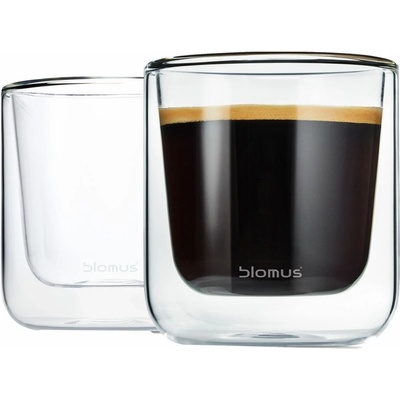 Blomus Nero x na kávu termo poháre na kávu hrnček na kávu sklo hrnček 2 x 200 ml