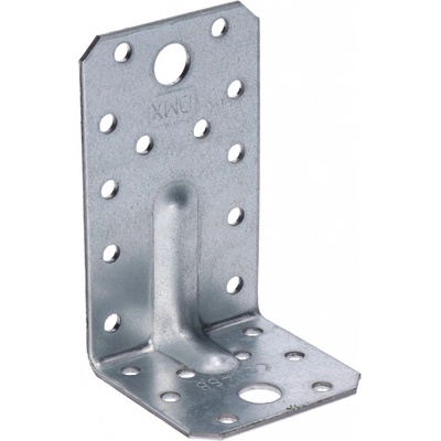 úhelník s prolisem 90x50x55mm, 2,0mm, pozink, díry průměr 5mm-20ks, 11mm-2ks