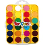 Toy Color Водни бои Toy Color 24 цвята с четка
