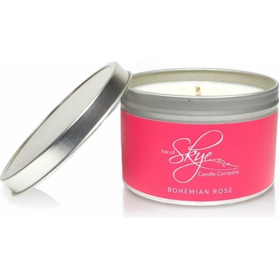 Vonná sviečka BOHEMIAN ROSE, doba horenia 30 hodín, cestovné balenie, Isle of Skye Candle Company