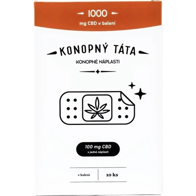 Konopný Táta CBD Náplasti 1000 mg CBD 10 ks