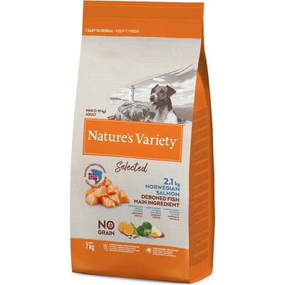 Nature's Variety 2x7кг Adult Selected Mini Nature's Variety, суха храна за кучета - норвежка сьомга