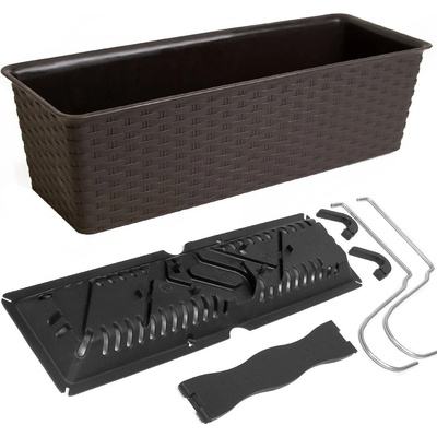 Prosperplast truhlík RATOLLA PW 49,2x17,2x17,4 cm HN tm. (440U) závěs. s miskou