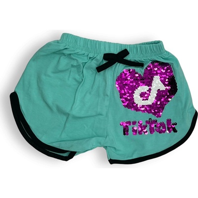 dievčenské šortky Tiktok mentolová