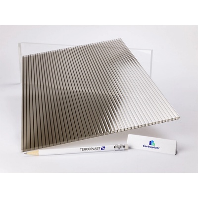 Carboplak Polykarbonátová platňa komôrková 4 mm s 1UV filtrom 2000 x 1050 mm bronz