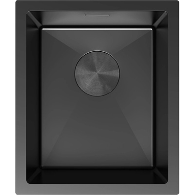 Mexen Trixo стоманена мивка с 1 камера 370 x 440 mm, черен - 6412371000-70 (6412371000-70)