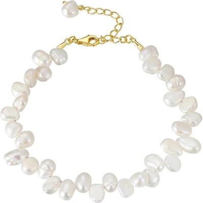 Majya stříbrný náramek s perlami EVITA pozlacený 11323