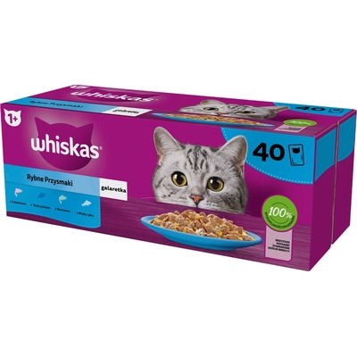 WHISKAS Adult sáčky Fishy Treats + Překvapení pro kočku 40 x 85 g