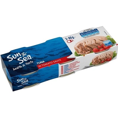 Sun & Sea Tuniak v paradajkovej omáčke 3x80g