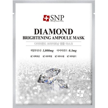 SNP Diamond Brightening Ampoule mask, изсветляваща шийт-маска за лице