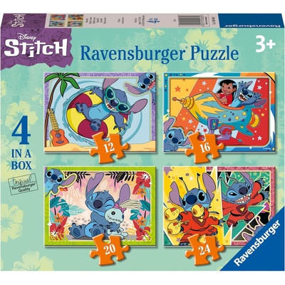 Ravensburger Пъзел Ravensburger от 24 части 4 в 1 - Стич (12001069)