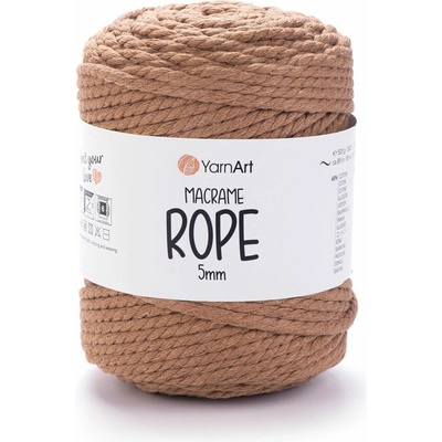 Yarn Art Macrame Rope 5 mm 788 hnědá