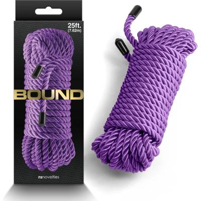 Въже за робство, нежно обвързване, 7, 6 метра - Bound Rope Purple (NSTOYS1047)