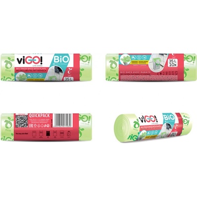 Vigo BIO sáčky s uchy 35 l 16 µm 10ks Bio kompostovatelné