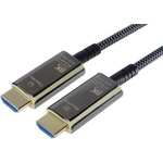 PremiumCord активен оптичен кабел HDMI, 48Gbps, 8K60Hz, M/M, 15 m, бяла мрежа KPHDM21T15 (KPHDM21T15)
