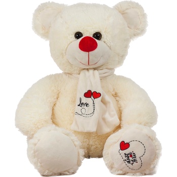 Амек Тойс Плюшена играчка Амек Тойс - Мече с кремав шал, 45 cm (040104-1)