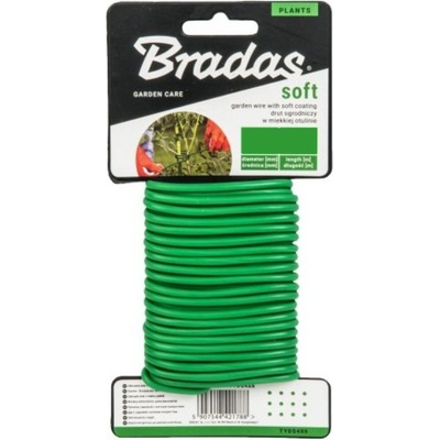 BRADAS Zahradní drát na rostliny 5 mm - 4 m měkčený SOFT vázací