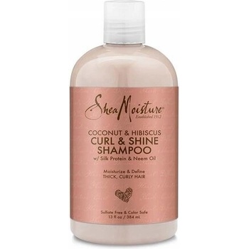 Shea Moisture Coconut & Hibiscus Curl & Shine Shampoopro podporu vln a lesku 384 ml