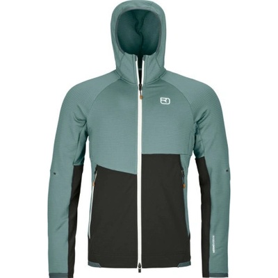 Ortovox FLEECE RIB HOODY tmavo zelená