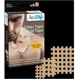 AcuTop AcuTop, кръстосана лента MIX BOX 3 размера, 130 бр. , бежова
