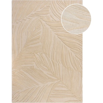 Flair Rugs Бежов вълнен килим , 160 x 230 cm Lino Leaf - Flair Rugs (503119371637)
