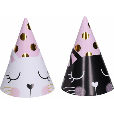 Wiky Párty kloboučky kočka 15 cm 6 ks