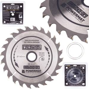 Powermat Трионен диск за дърво 160мм 24t 20мм 41854 (pm0878)