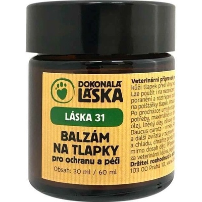 Dokonalá Láska Láska 31 Balzám na tlapky pro ochranu a péči 60 ml