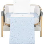 KikkaBoo Бебешки спален комплект за мини-кошара 3ч Bear with me Blue (41101030161) - tary
