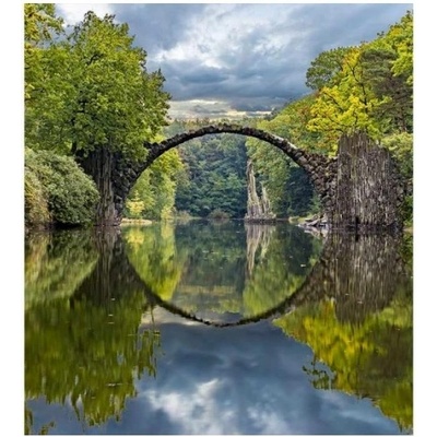 DIMEX ART Флизелинов фототапет пейзаж с арков мост 225 x 250 см