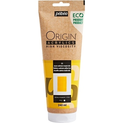 Pébéo Origin АКРИЛНА боя Medium Cadmium Yellow Hue 240 ml 1 бр (817203)