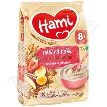 Hami mliečna so 7 obilninami s banánom a jahodami 210 g