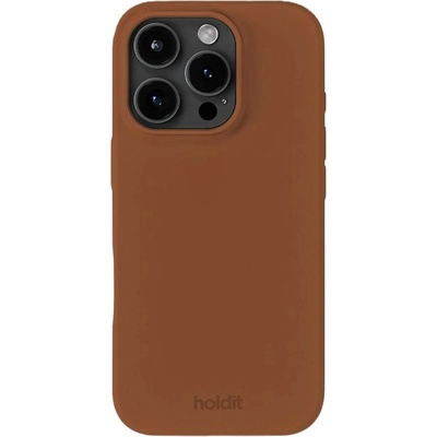 Holdit Гръб Holdit Silicone за iPhone 16 Pro - Almond Brown