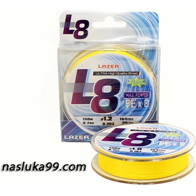 Lazer Влакно плетено Lazer PE L8 Fluo - Yellow (947329)