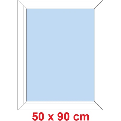 Soft Plastové okno 50x90 cm, FIX Oregon, levé