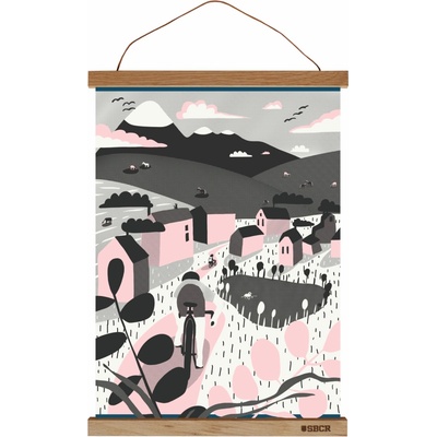 Art print - Hľadaj nové cesty - 50 x 70 dubová lišta uni