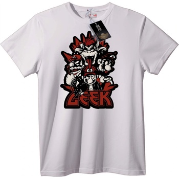 NOONEBRAND Тениска Гийк с Mario и Bowser - L, Black