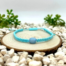 Certom Macrame náramek akvamarín 0063