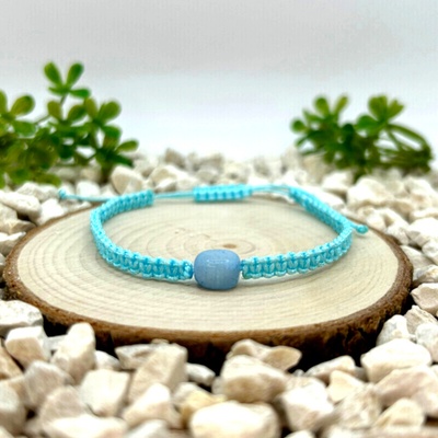 Certom Macramé náramek akvamarín | Klid a soustředění 0063