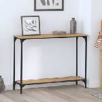 vidaXL Конзолна маса дъб артизан 101 x 30.5 x 75 см (883517)