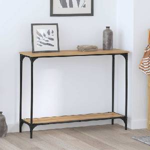 vidaXL Конзолна маса дъб артизан 101 x 30.5 x 75 см (883517)