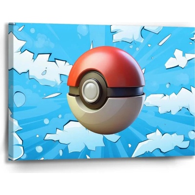 Sablio Obraz Pokemon ball Obloha - 90x60 cm