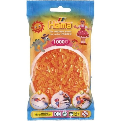 Hama zažehlovací korálky MIDI - neonové oranžové 1000ks
