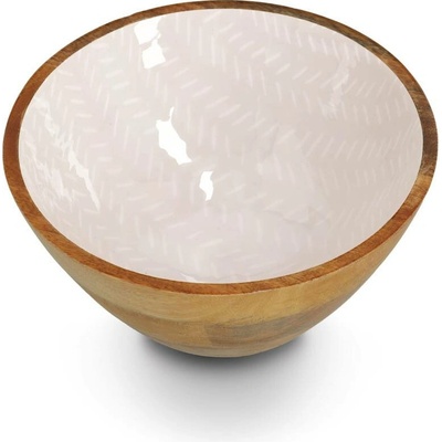 Zeller Miska mango dřevo hnědá béžová 25 x 13 cm